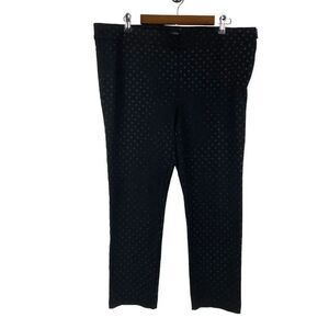 Ann Taylor Side Zip Flocked Dot Ankle Pants size 18